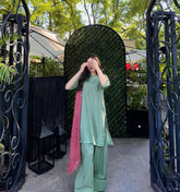 Pista Zola Embroidered 3pc fabric lawn cotton