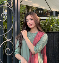 Pista Zola Embroidered 3pc fabric lawn cotton