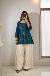 Fully Digital printed kurti with fitting adjustable dori on back side
