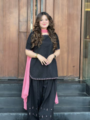 Embroidered 3 Piece Cotton Suit