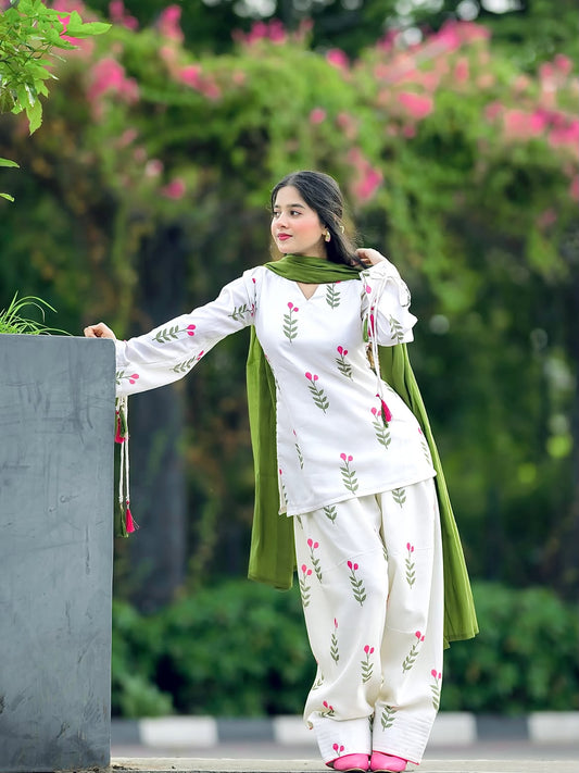 Cotton Comfort Farshi Set – Pure Cambric Elegance