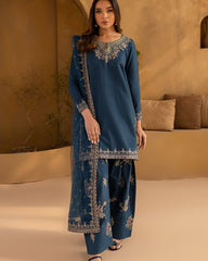 Zinc Belle Embroidered 3pc fabric Lawn 