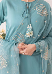 Ladies Neatural Crepe Farshi Salwar Kameez Dupatta 