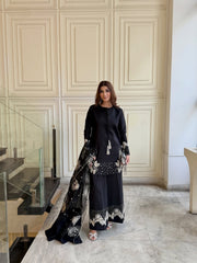 Ladies Neatural Crepe Farshi Salwar Kameez Dupatta 