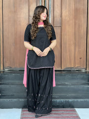 Embroidered 3 Piece Cotton Suit