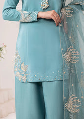 Ladies Neatural Crepe Farshi Salwar Kameez Dupatta 