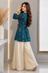 Fully Digital printed kurti with fitting adjustable dori on back side