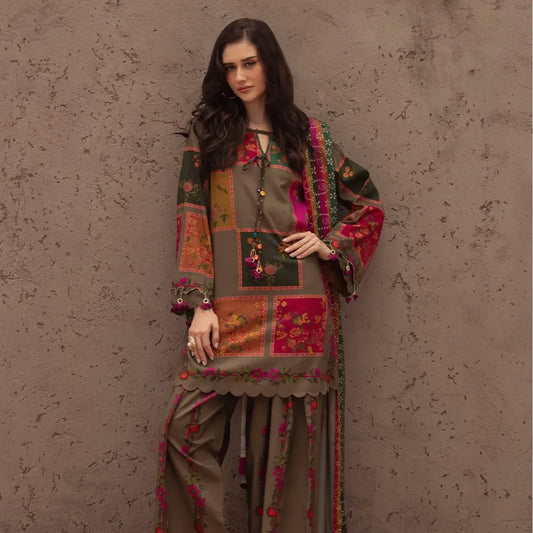 Zunaira 3pc digital printed