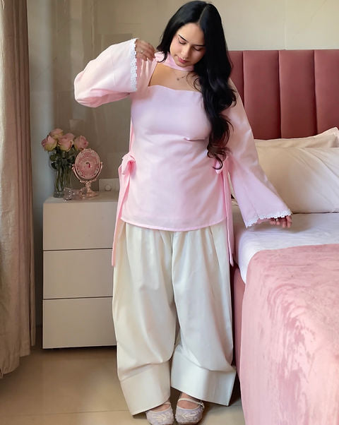 Pink Bow Farshi Suit Set (Fast shipping)