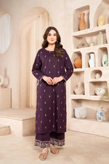 Luxurious purple pocket
Embroidered 2-Piece Set