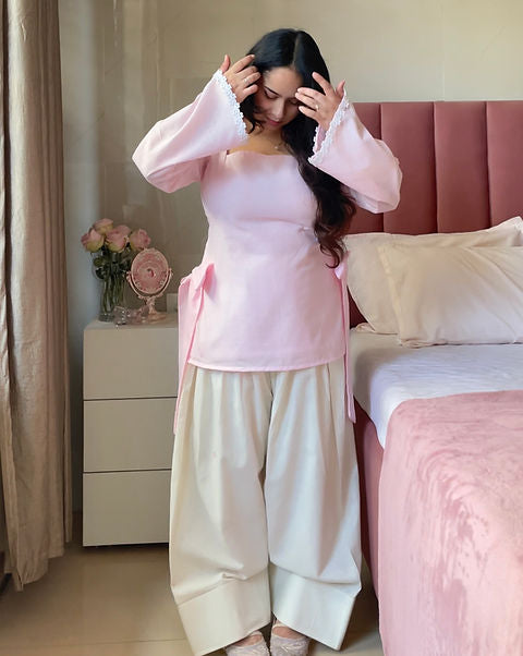 Pink Bow Farshi Suit Set (Fast shipping)