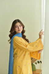 ROSHNI - COTTON LAW EMBROIDERED 3PC