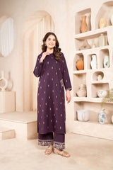 Luxurious purple pocket
Embroidered 2-Piece Set