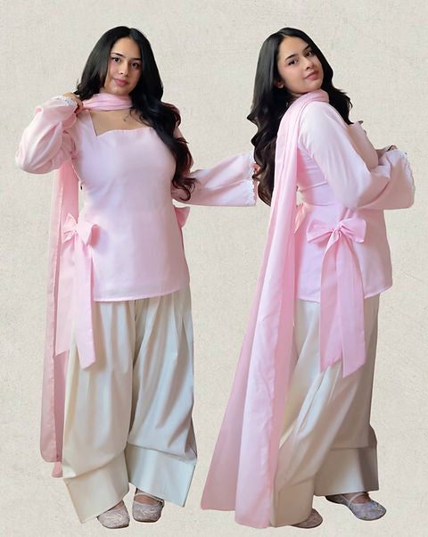 Pink Bow Farshi Suit Set (Fast shipping)