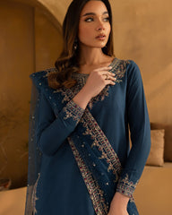 Zinc Belle Embroidered 3pc fabric Lawn ￼