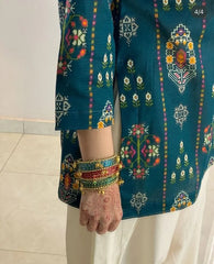 Fully Digital printed kurti with fitting adjustable dori on back side